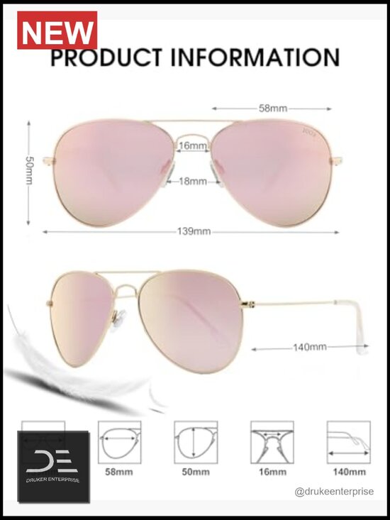 Polarized Aviator Sunglasses with Stainless Steel Frame UV400 Protection main image 5